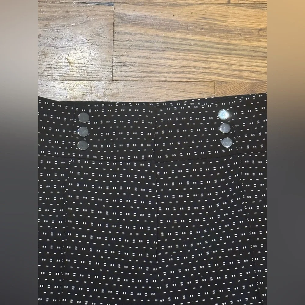 Kasper. Black & White Dash Trouser. Size 12P.